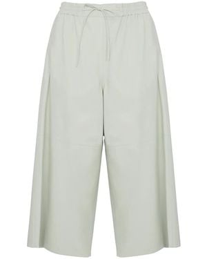 Yves Salomon Leather Trousers - White