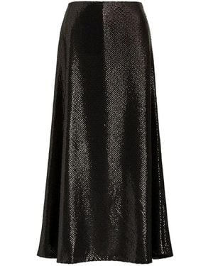 Alberta Ferretti Sequin-Embellished Skirt - Black