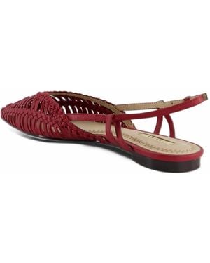 Corina Woven Slingback Ballet Flats - Brown
