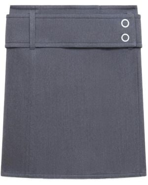 Marni Wool Wrap Skirt With Wide Belt - Grey