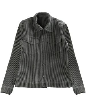 Homme Plissé Issey Miyake Lightweight Wool Shirt Jacket - Gray