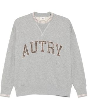 Autry Sudadera Bordada A Cuadros - Gris