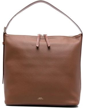 A.P.C. Leather Shoulder Bag - Brown