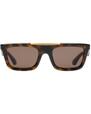 Burberry Rectangle-Frame Sunglasses - Brown