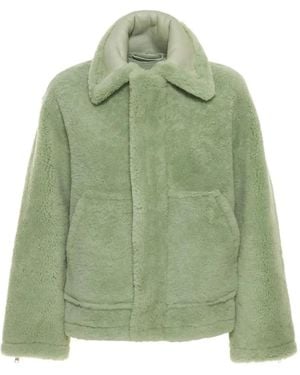 Jacquemus Le Manteau Pastre Shearling Jacket - Green