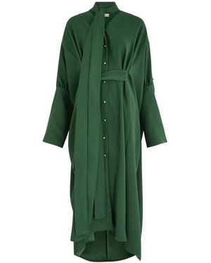 Palmer//Harding Emotive Oversize Collared Maxi Dress - Green
