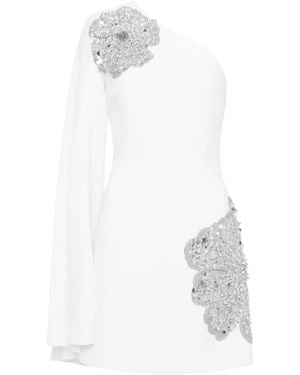 Rebecca Vallance Layana Crystal-Embellished Mini Dress - White