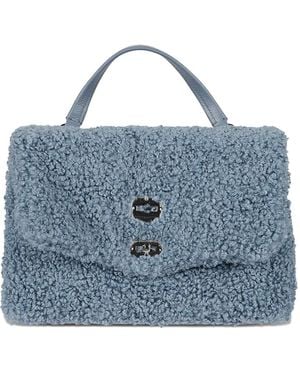 Zanellato Postina Leather Top-Handle Tote Bag - Blue