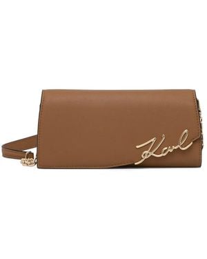 KARL LAGERFELD Karl Signature Cross Body Bag - Brown