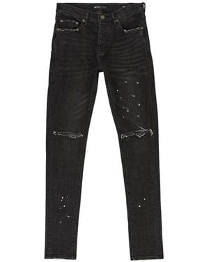 Purple Brand Jean Effet Taches De Peinture - Black