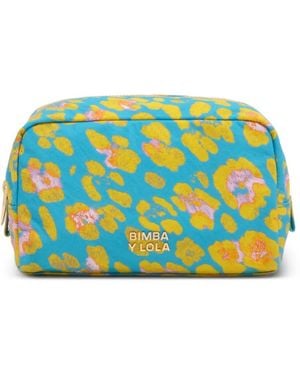 Bimba Y Lola Kosmetiktasche Mit Leoparden-Print - Blau