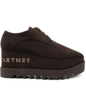 Stella McCartney Derby Elyse Con Borchie - Marrone