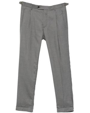 Berwich Pantalon De Tailleur À Détails Plissés - Gray