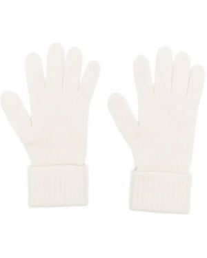 N.Peal Cashmere Cashmere Ribbed Gloves - White