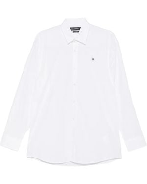 KARL LAGERFELD Logo-Plaque Loose-Fit Shirt - White
