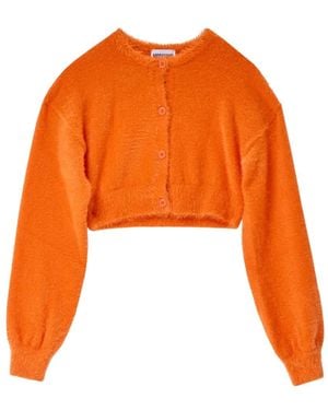Moschino Nuvola Logo-Intarsia Cardigan - Orange