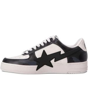 A Bathing Ape Sta Logo-Patch Sneakers - Black