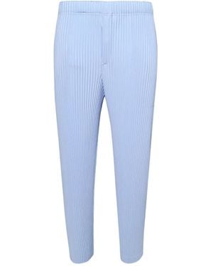 Homme Plissé Issey Miyake Ribbed trousers - Blau