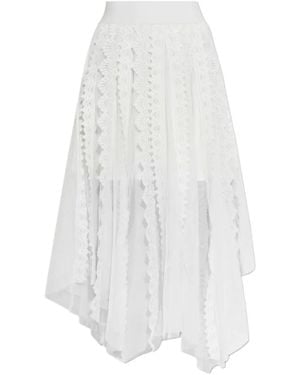 AllSaints Falda Larga Vashtie Con Encaje - Blanco