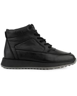 Linda Baumann Lace-Up Side-Zip Trainers - Black