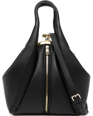 Saiid Kobeisy Leather Zipped Tote Bag - Black