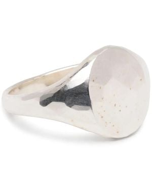 Werkstatt:münchen Hammered Signet Ring - White
