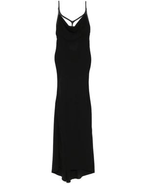 Mugler Harness Crepe Gown - Black