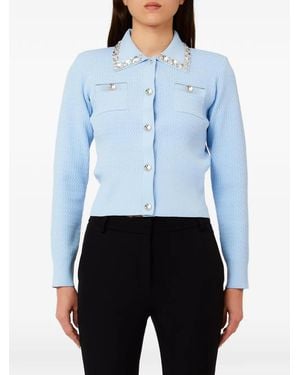 Liu Jo Embellished Collar Knitwear - Blue