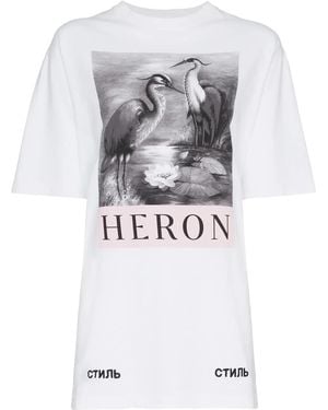 Heron Preston Heron Print T-Shirt - Grey