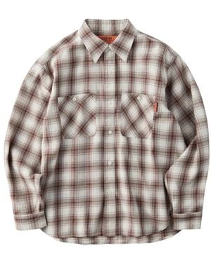 Universal Overall Ombre-Check Long-Sleeve Shirt - Grey
