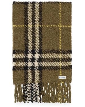 Burberry Karierter Tweed-Schal - Grün