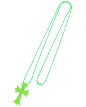 Chrome Hearts Small Cross Necklace - Green