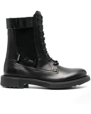 Ferragamo Botas militares con tacón de 40mm - Negro