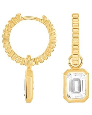 Dower & Hall Orecchini Humbug Con Topazio Bianco - Metallizzato