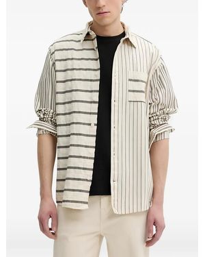 Desigual Jack Patch-Pocket Striped Shirt - Natural