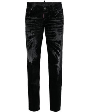 DSquared² Jennifer Low-Rise Skinny Jeans - Black
