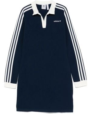 adidas Knitted Polo Mini Dress - Blue