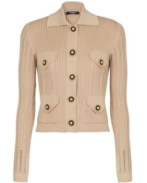 Balmain Button-Up Cardigan - Natural