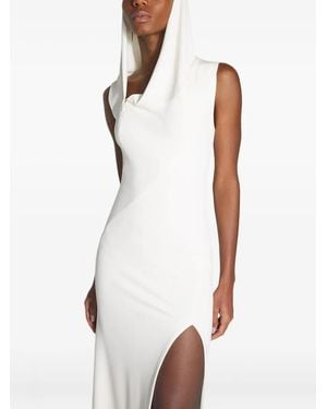 Mugler Hooded Maxi Dress - White