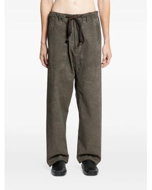 Uma Wang Overdyed Drawstring Trousers - Grey