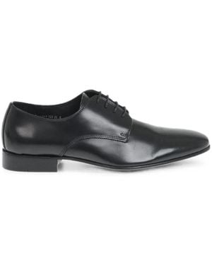 Corneliani Brushed Leather Derby Shoes - Grey