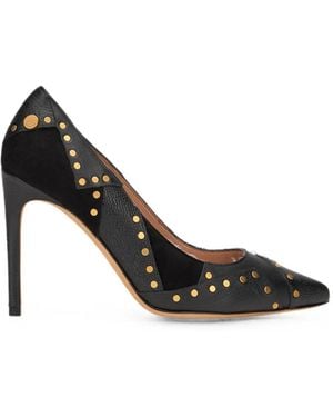 Moschino Studded Paneled Pumps - Black