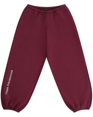 Gosha Rubchinskiy Logo-Print Track Trousers - Red