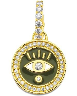 Buddha Mama 20k Yellow Gold Army Evil Eye Diamond Pendant - Metallic