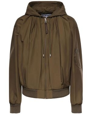 Loewe Hooded Zipped Jacket - Green