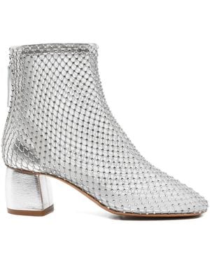 Forte Forte Verzierte Stiefel aus Mesh 60mm - Weiß