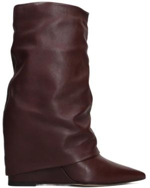 The Seller Slouchy Wedge Ankle Boots - Brown