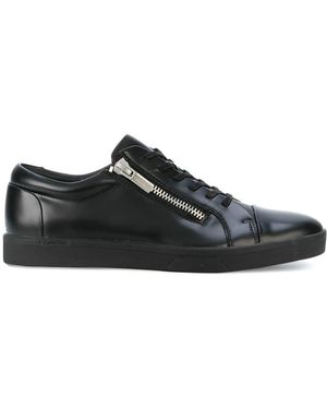 Calvin Klein Zip Detail Low-top Trainers - Black