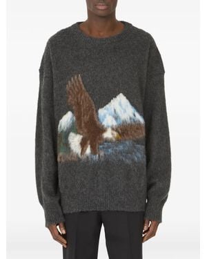 Maison Margiela Intarsia-Design Jumper - Grey