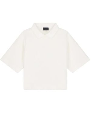 Emporio Armani Knitted Polo Shirt - White